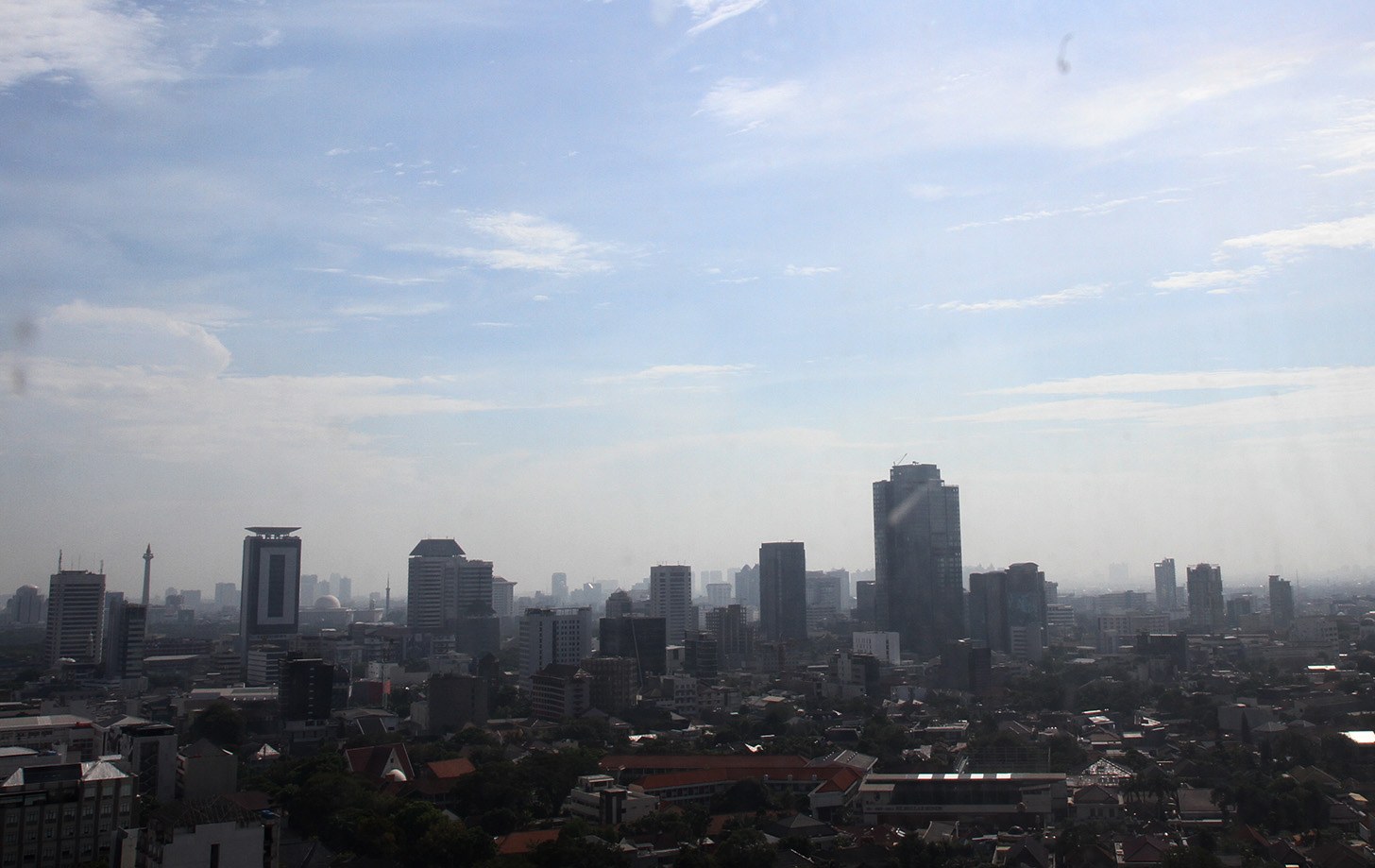 Cuaca langit Jakarta. (BeritaNasional/Oke Atmaja).