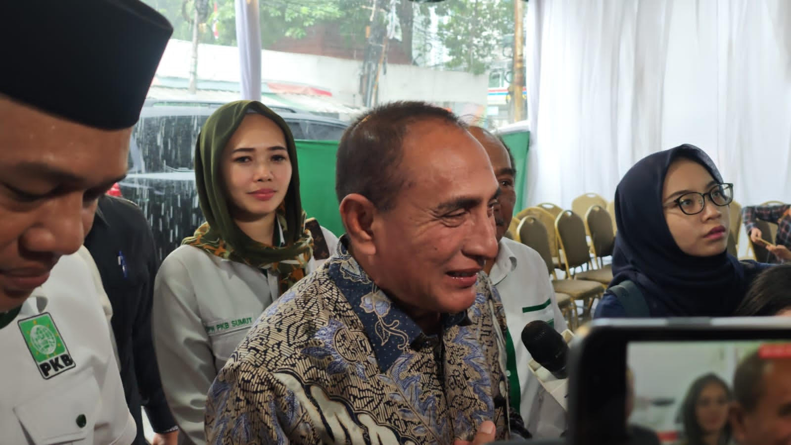 Edy Rahmayadi mengikuti uji kelayakan dan kepatutan sebagai calon gubernur Sumatera Utara di Kantor DPP PKB, Jakarta Pusat, Selasa (11/6/2024). (BeritaNasional/Lydia)