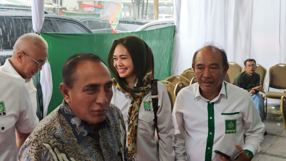 Edy Rahmayadi mengikuti uji kelayakan dan kepatutan sebagai calon gubernur Sumatera Utara di Kantor DPP PKB, Jakarta Pusat, Selasa (11/6/2024). (BeritaNasional/Lydia)