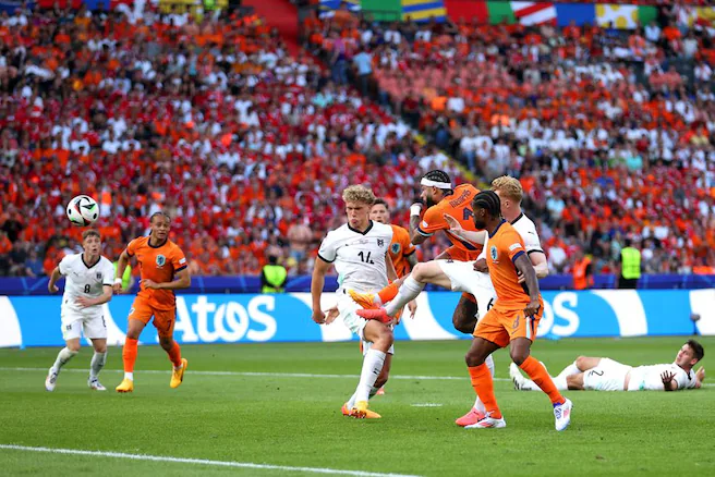 Pertandingan Belanda vs Austria di Euro 2024. (Foto/UEFA)