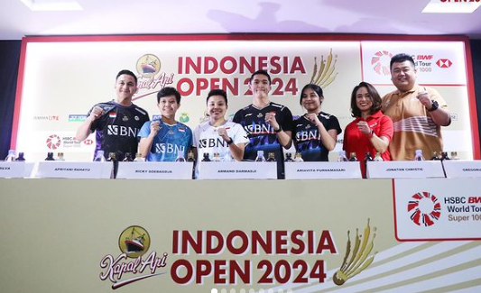 Atlet bulu tangkis Indonesia yang akan berlaga di Indonesia Open 2024. (Foto/PBSI)