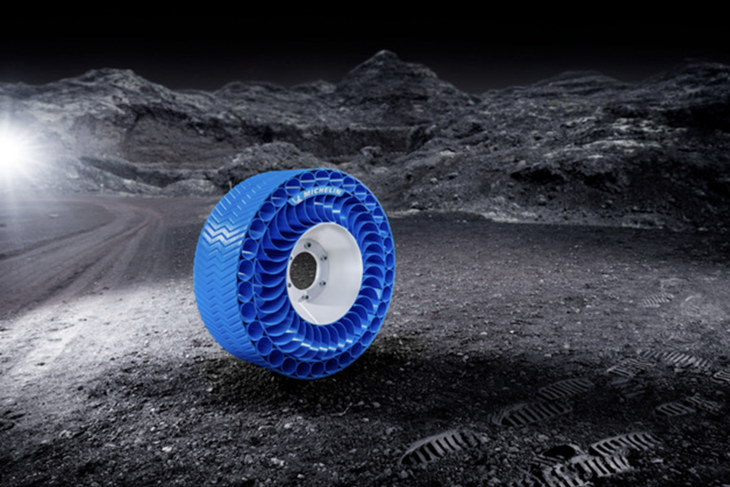 Prototipe ban untuk menjelajahi bulan. (Foto/Michelin