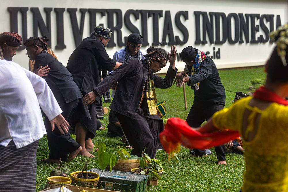 Komunitas Bakul Budaya Fakultas Ilmu Pengetahuan Budaya Universitas Indonesia. (BeritaNasional/Elvis Sendouw)
