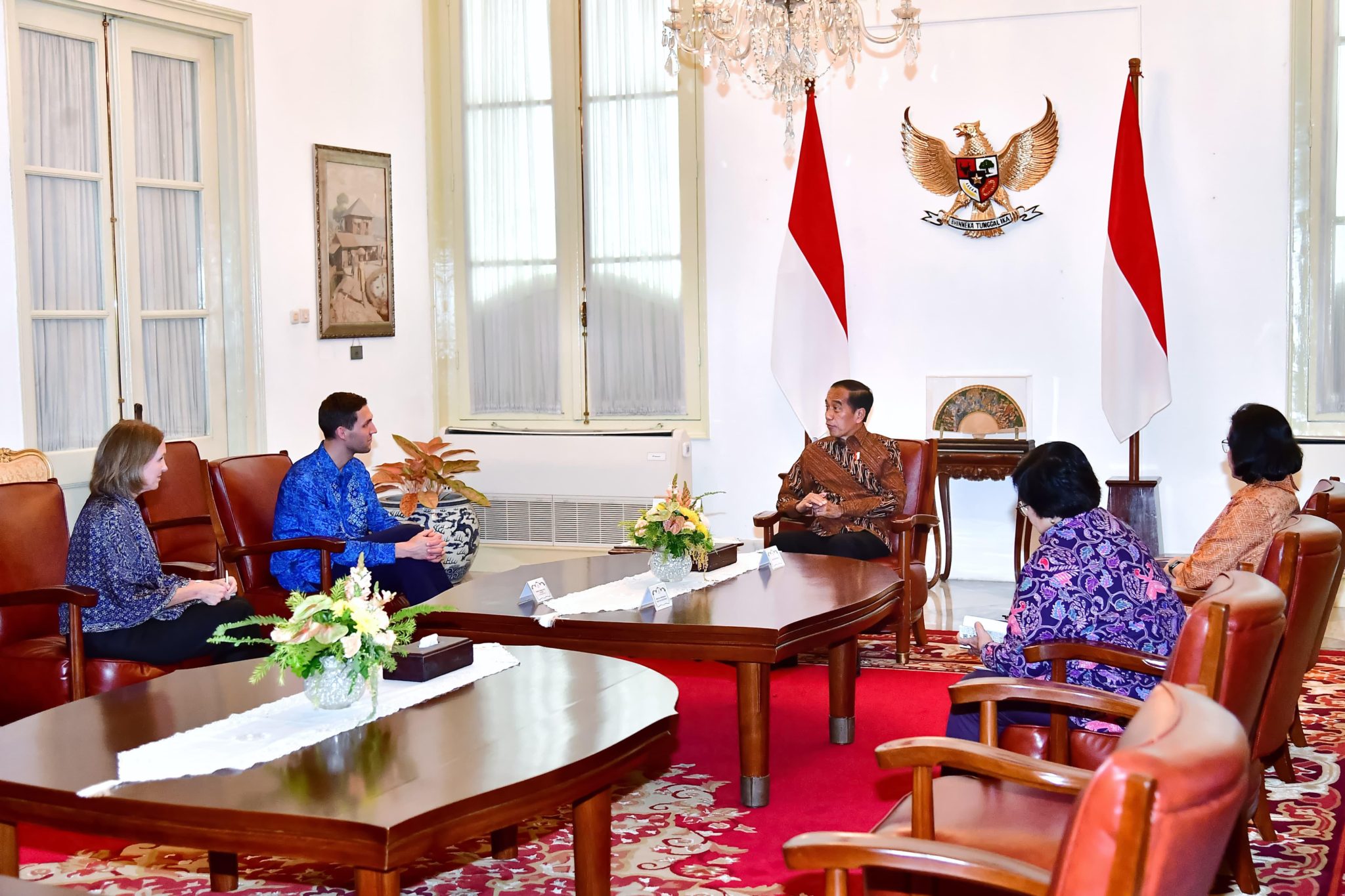 Presiden Jokowi menerima kunjungan Menteri Iklim dan Lingkungan Hidup Norwegia Andreas Bjelland Eriksen. (Foto/BPMI).