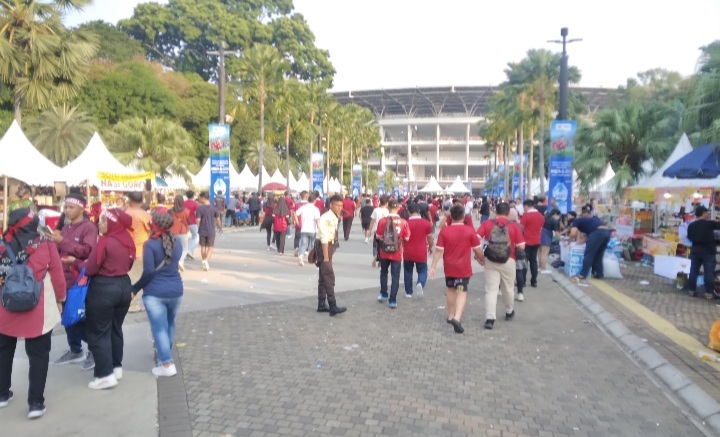 Situasi di Stadion Utama Gelora Bung Karno. (BeritaNasional/Mufit).