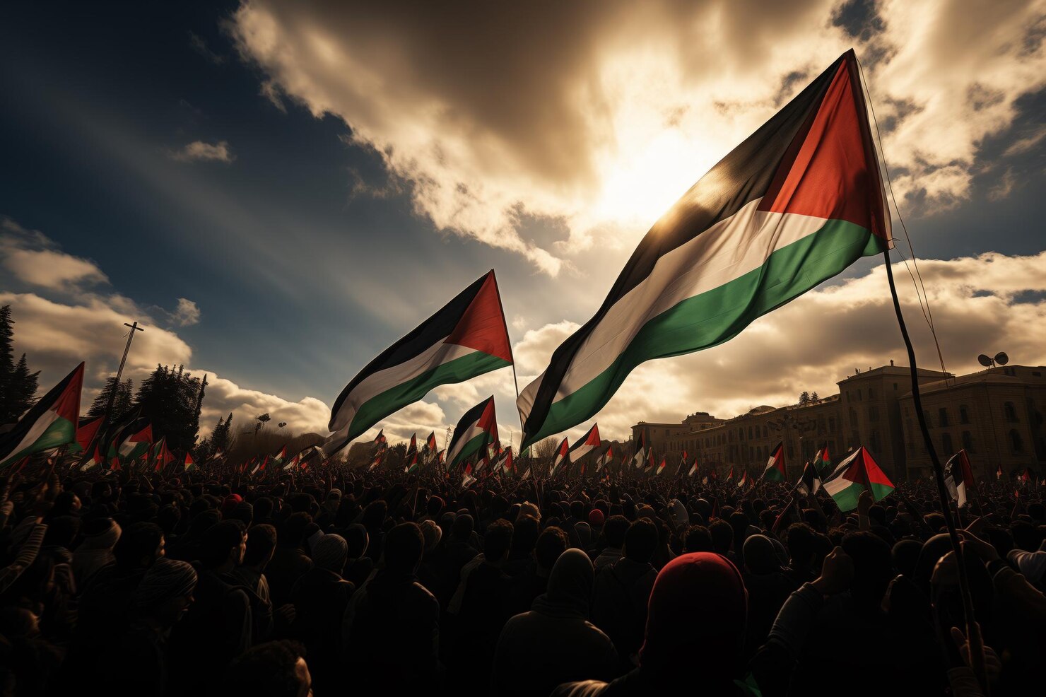 Ilustrasi bendera palestina. (Foto/freepik)