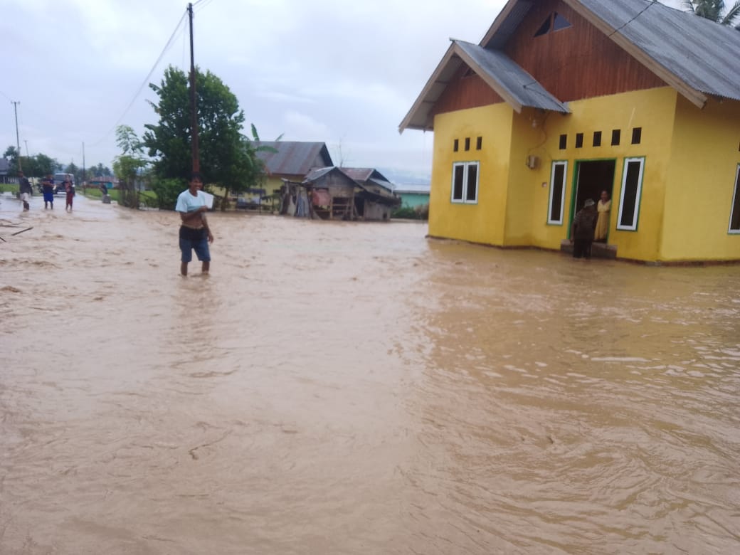 Banjir yang merendam tujuh desa di Kabupaten Gorontalo, Provinsi Gorontalo. (Foto/BNPB).