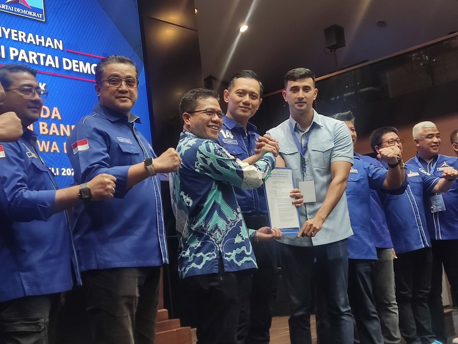 Ketua Umum Partai Demokarat Agus Harimurti Yudhoyono (AHY) memberikan rekomendasi di Pilkada 2024. (BeritaNasional/Ahda)