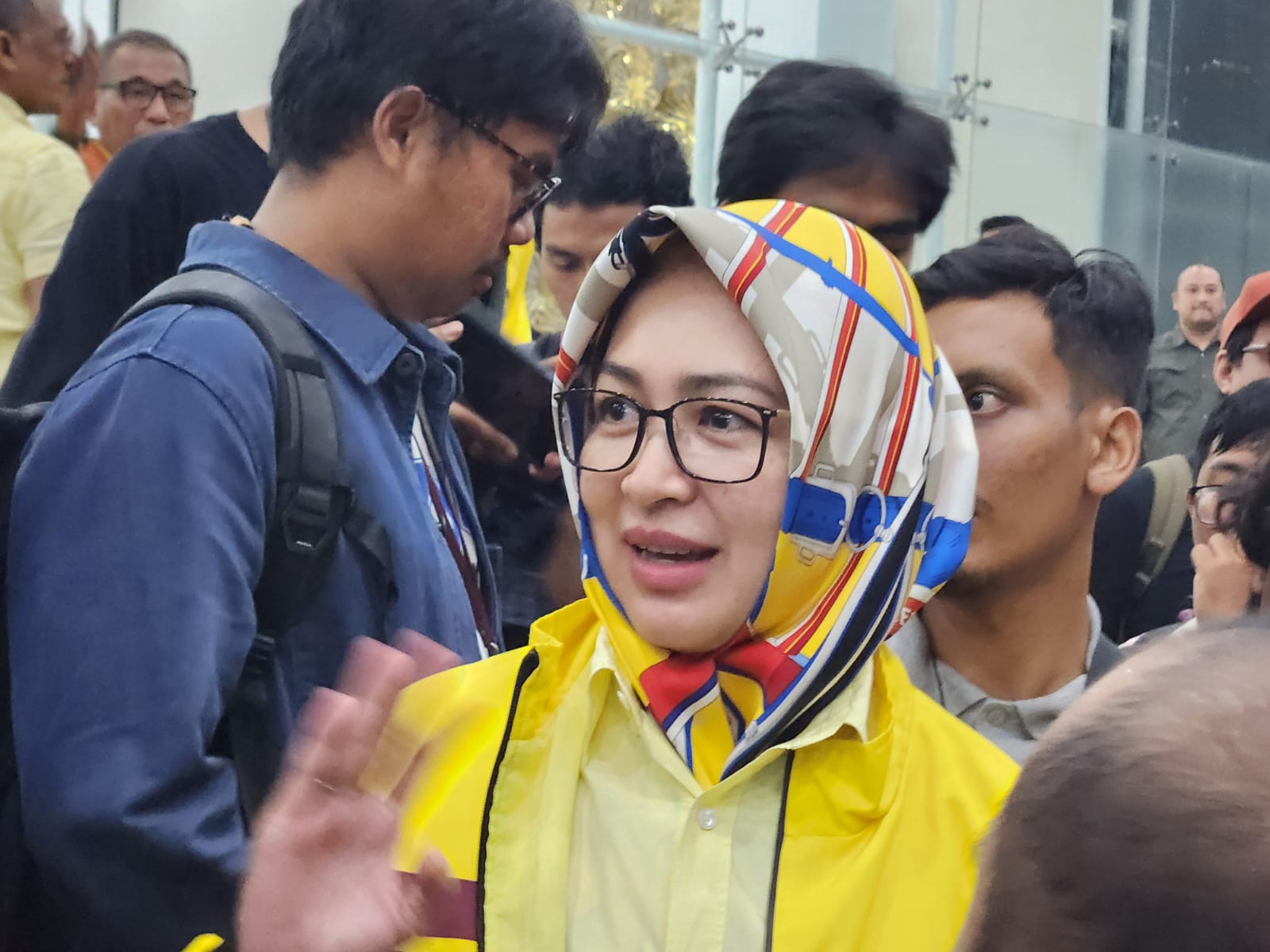 Airin Rachmi Diany di DPP Partai Golkar pada Rabu (10/7/2024). (BeritaNasional/Panji Septo)