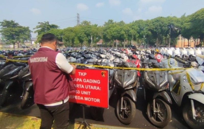 Jaringan pencurian motor internasional (Foto/Bareskrim Polri)