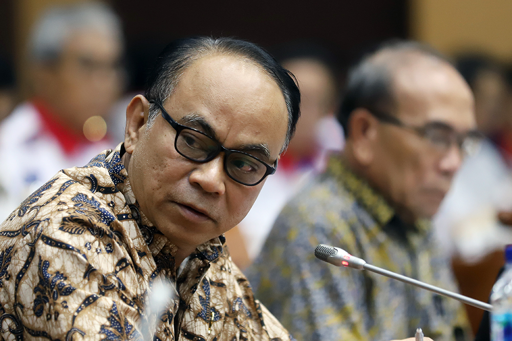 Menteri Komunikasi dan Informatika Budi Arie mengajak  meningkatkan keamanan siber nasional (Beritanasional/Elvis)