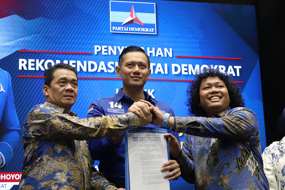 Ketum Demokrat AHY Serahkan 62 surat rekomendasi. (BeritaNasional/Elvis Sendouw)