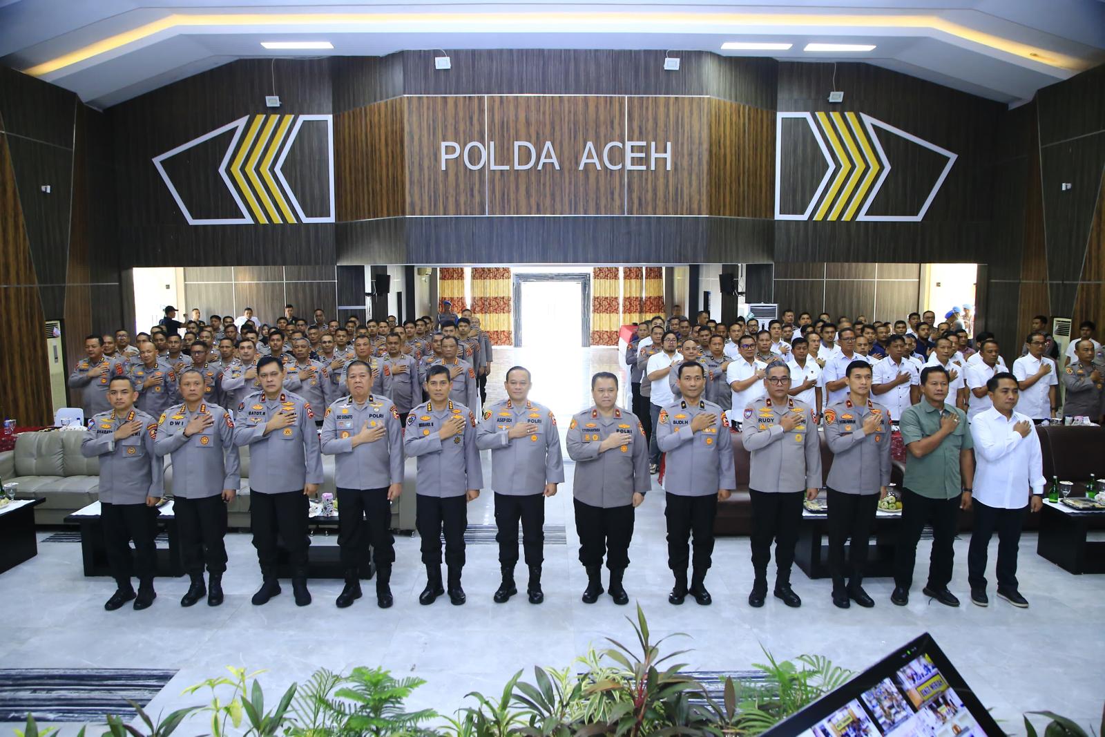 Persatuan dan kesatuan jadi fokus arahan Kaops NCS Polri di Polda Aceh jelang Pilkada 2024. (Foto/Doc. Polda Aceh)
