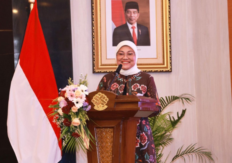 Menaker Ida Fauziah dalam sebuah kesempatan (Foto/Kemenaker)