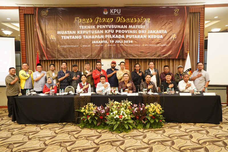 KPU DKI Jakarta menggelar FGD dengan para partai politik. (BeritaNasional/Lydia Fransisca)