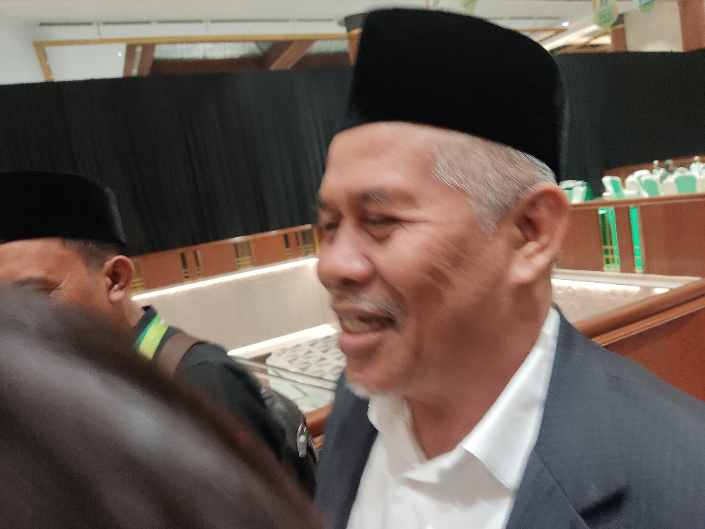 Tokoh NU di Jawa Timur Marzuki Mustamar saat menghadiri Harlah PKB. (BeritaNasional/Ahda)