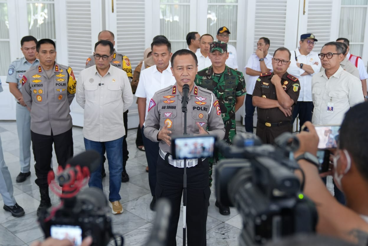 Kepala Korps Lalu Lintas Polri Irjen Pol Aan Suhanan saat memberikan keterangan di hadapan media. (Foto/Humas Polri)