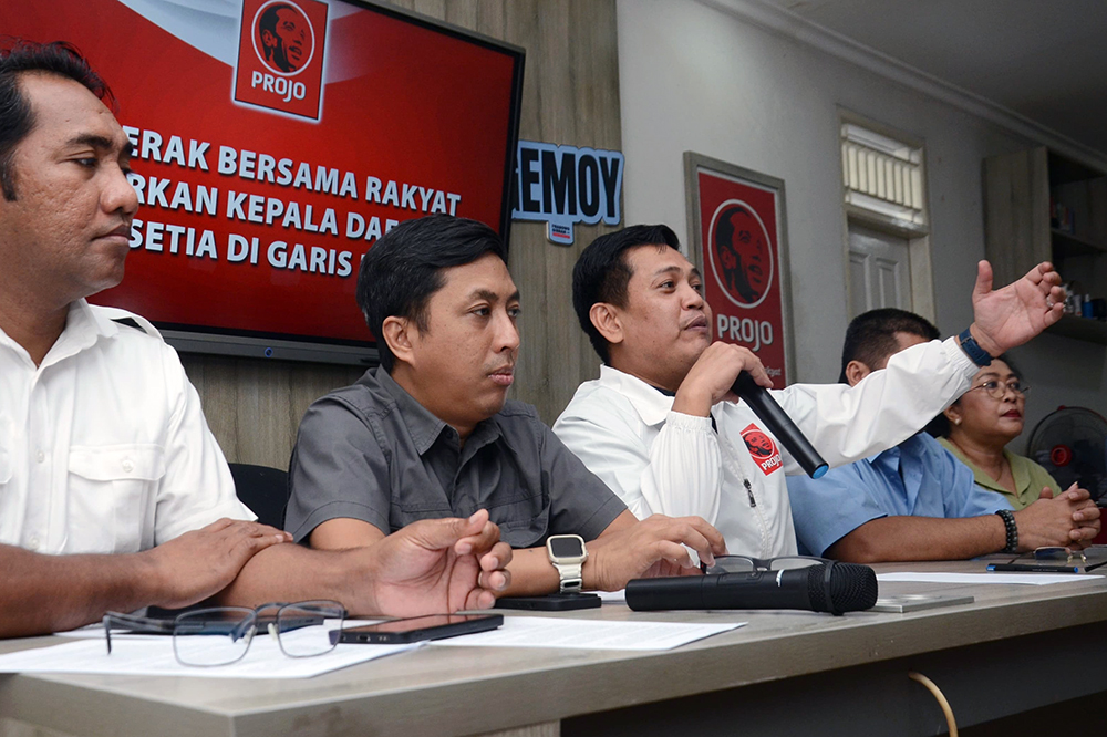 DPP Projo dukung calon-calon kepala daerah yang sejalan dengan visi pemerintahan Prabowo-Gibran. (BeritaNasional/Elvis Sendouw)