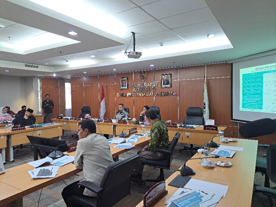 Suasana rapat penyerapan APBD Provinsi DKI Jakarta tahun anggaran 2024. (Foto/Lydia)