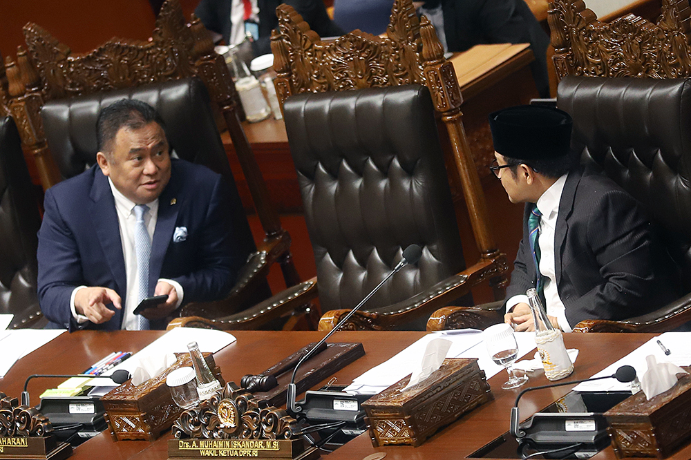 Rapat Paripuna ke-21 Masa Persidangan V Tahun Sidang 2023-2024. (BeritaNasional/Elvis Sendouw)