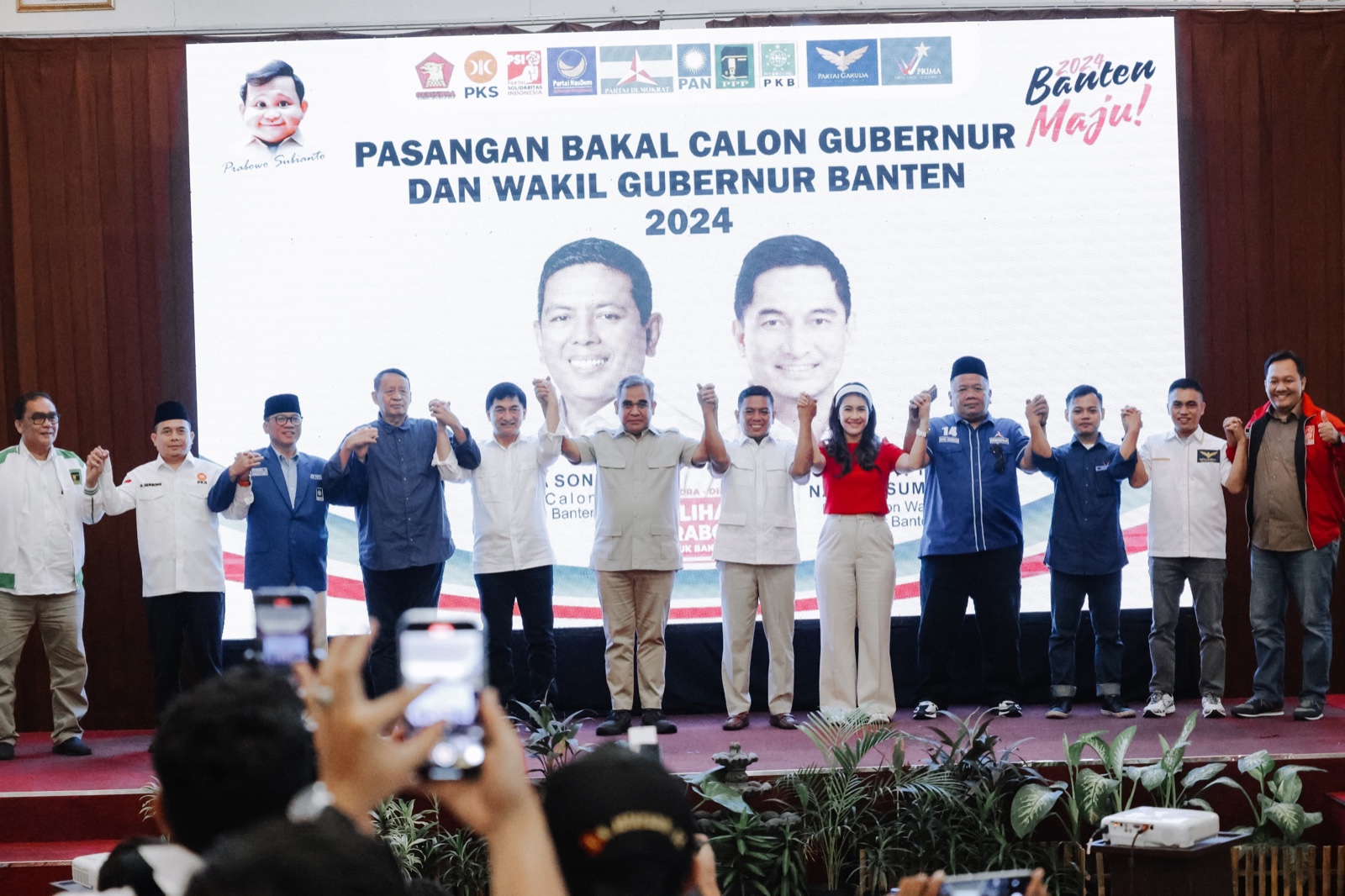 10 Partai Politik Deklarasi Dukung Andra Soni-Dimyati Natakusumah di Pilgub Banten. (Foto/Gerindra).