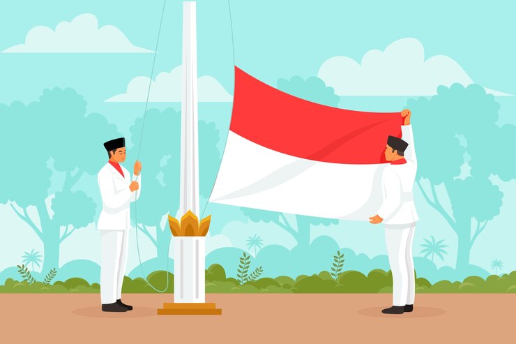 Ilustrasi upacara bendera. (Foto/Freepik)