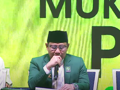 Ketum PKB Muhaimin Iskandar (Cak Imin) saat membuka muktamar di Bali. (foto/SC YouTube PKB)