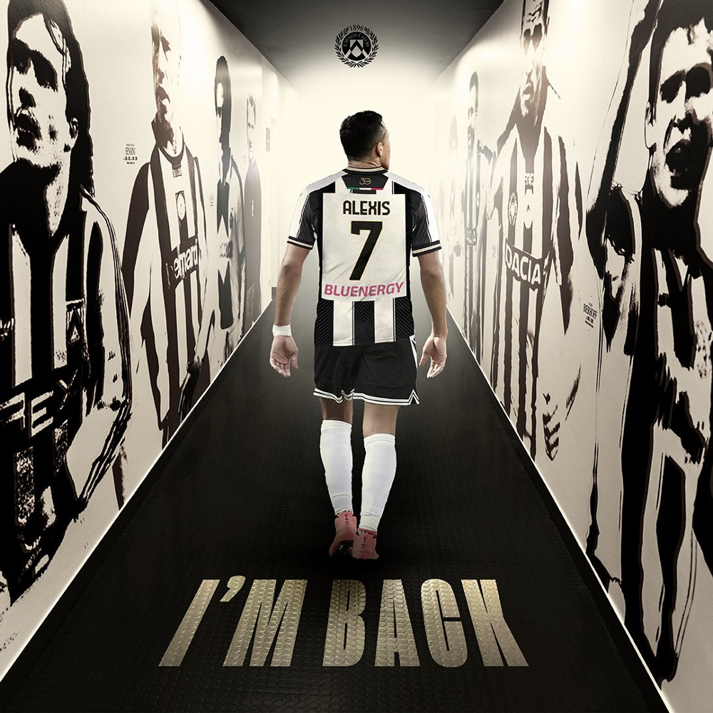 Alexis Sanchez resmi berseragam Udinese. (Foto/X @Udinese_1896)