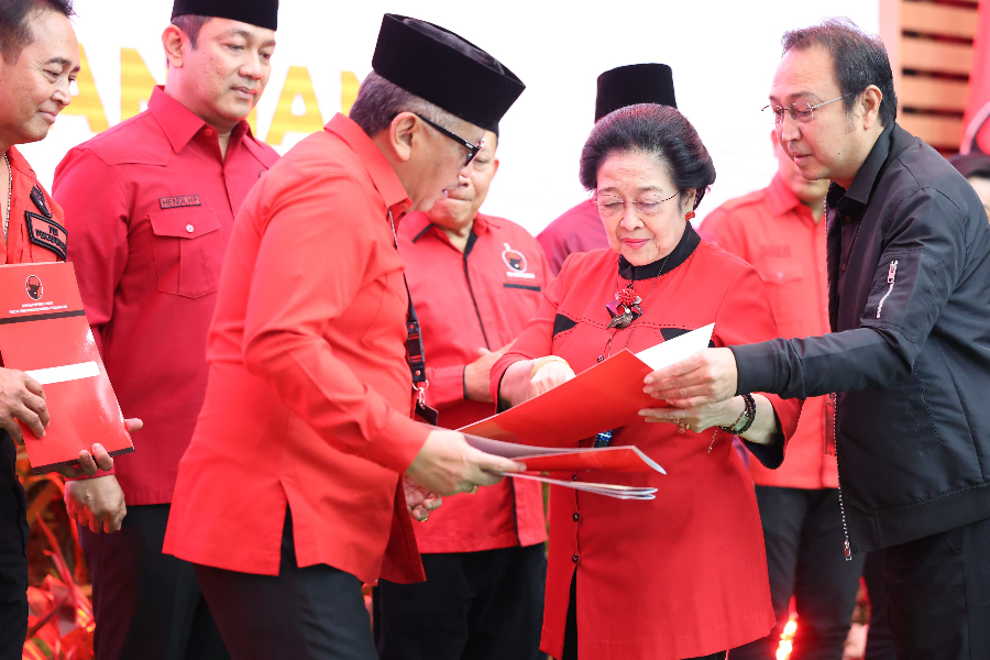 Suasana PDIP pengunguman Cakada Gelombang III. (BeritaNasional/Elvis