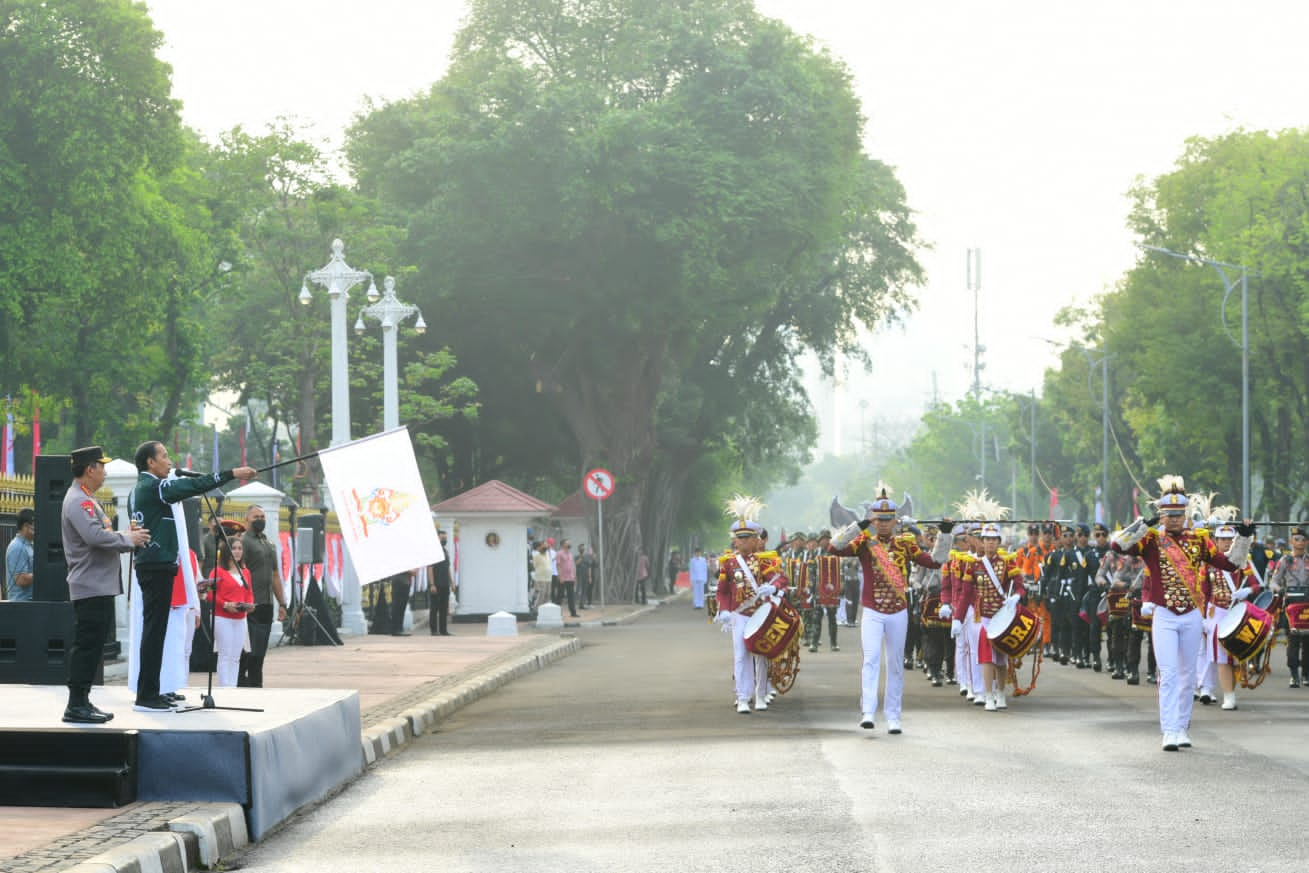 Rangkaian Kirab Bendera HUT RI. (Foto/BPMI).