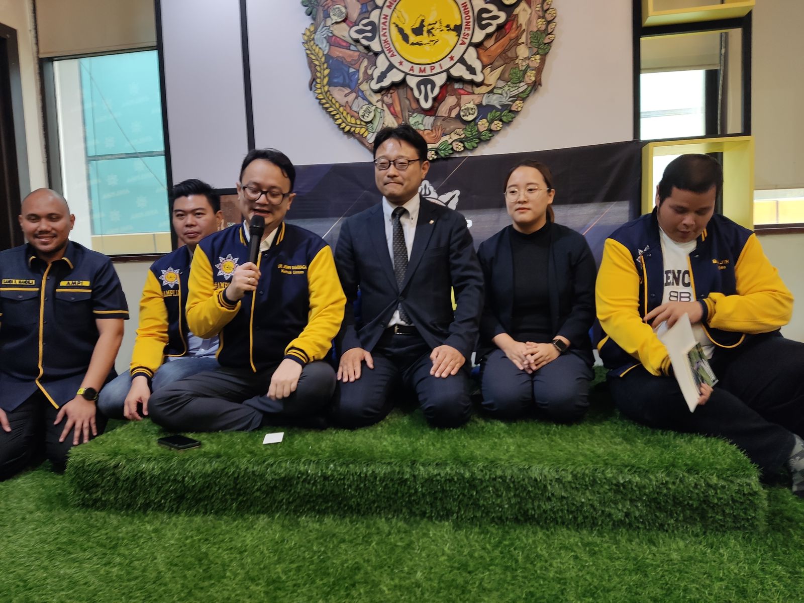 AMPI melakukan pertemuan dengan delegasi dari Jepang, Matsushita Institute of Government and Managemen. (BeritaNasional/Ahda).