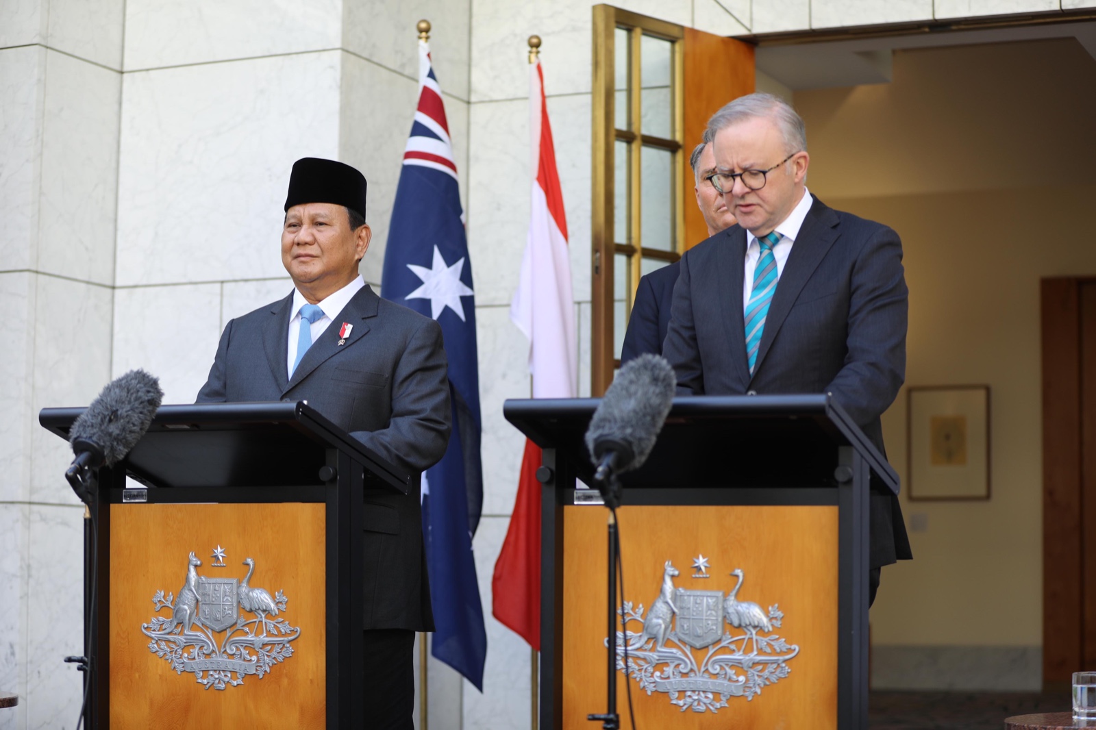 Perdana Menteri Australia Anthony Albanese saat bertemu Prabowo Subianto. (Foto/Tim Prabowo).