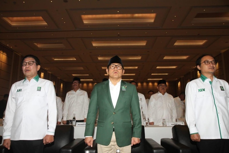 Cak Imin umumkan partainya berkoalisi dengan Partai Gerindra (Beritanasional/Oke Atmaja)