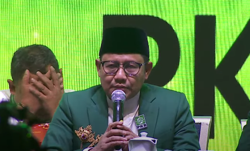 Ketum PKB Muhaimin Iskandar saat terpilih kembali sebagai ketua umum saat muktamar di Bali. (Foto/SC YouTube PKB)