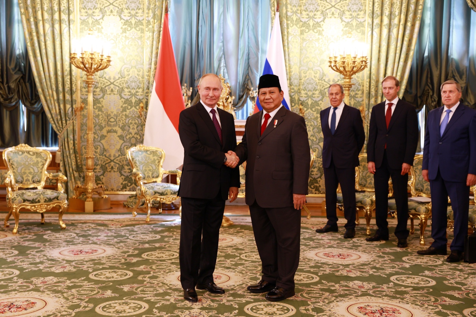 Prabowo Subianto bertemu Presiden Rusia, Vladimir Putin di Moskow. (Foto/Tim Prabowo).