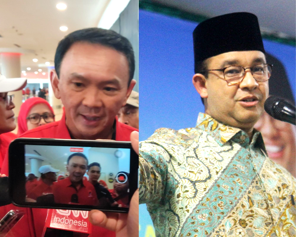 Rumor duet Anies Baswedan dengan Basuki Tjahaja Purnama di Pilkada Jakarta 2024 menguat. (BeritaNasional/Ahda/Oke Atmaja)