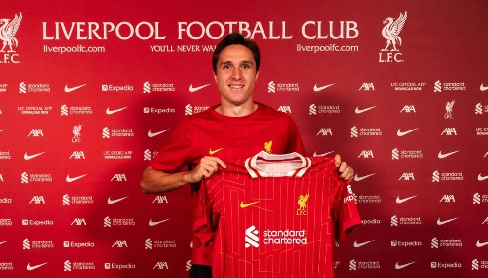 Federico Chiesa sebagai rekrutan anyar Liverpool. (Foto/Liverpool FC)