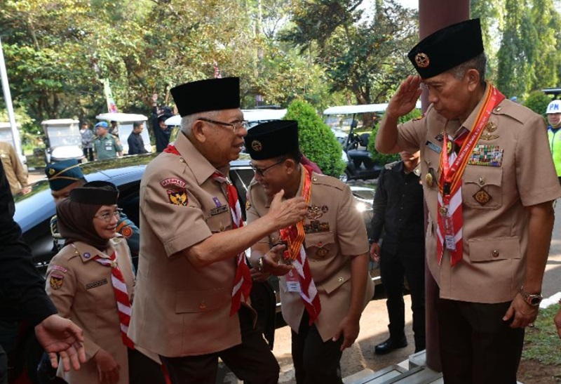 Wapres berikan pesan kepada kader Pramuka (Foto/Setwapres)