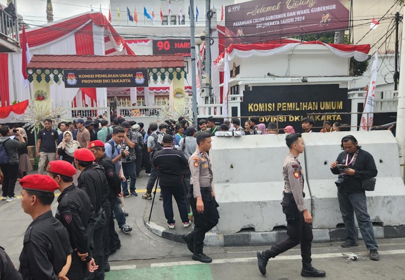 Polisi kerahkan 1.291 personel amankan KPU DKI