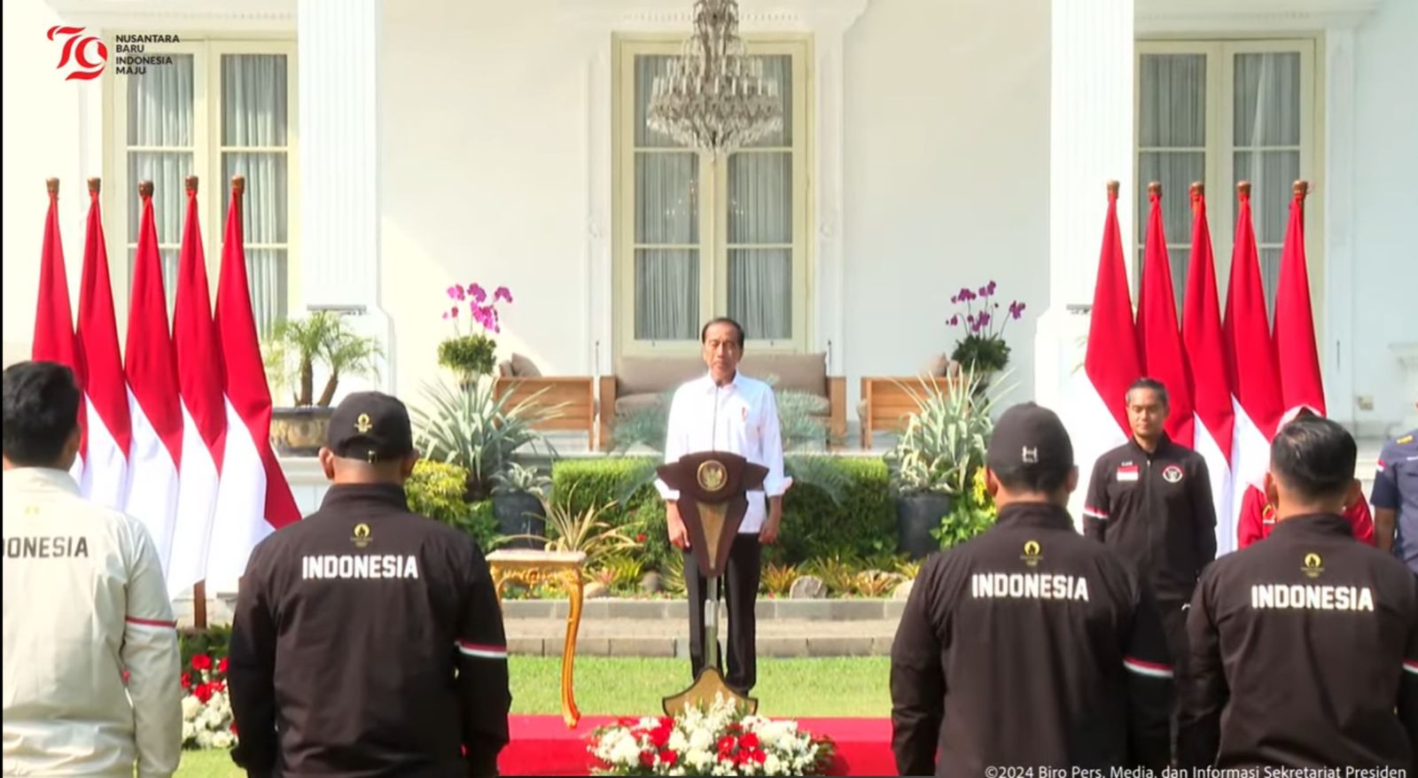 Jokowi Berikan Bonus ke Atlet Peraih Medali Olimpiade Paris 2024. (Foto/YouTube Sektkab).