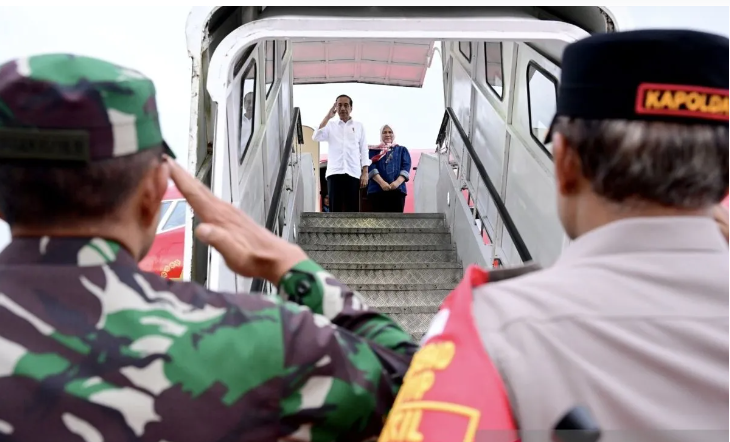 Presiden Jokowi kembali ke Jakarta setelah rangkaian HUT Ke-79 RI di IKN. (BeritaNasional/Biro Pers Sekretariat Presiden)