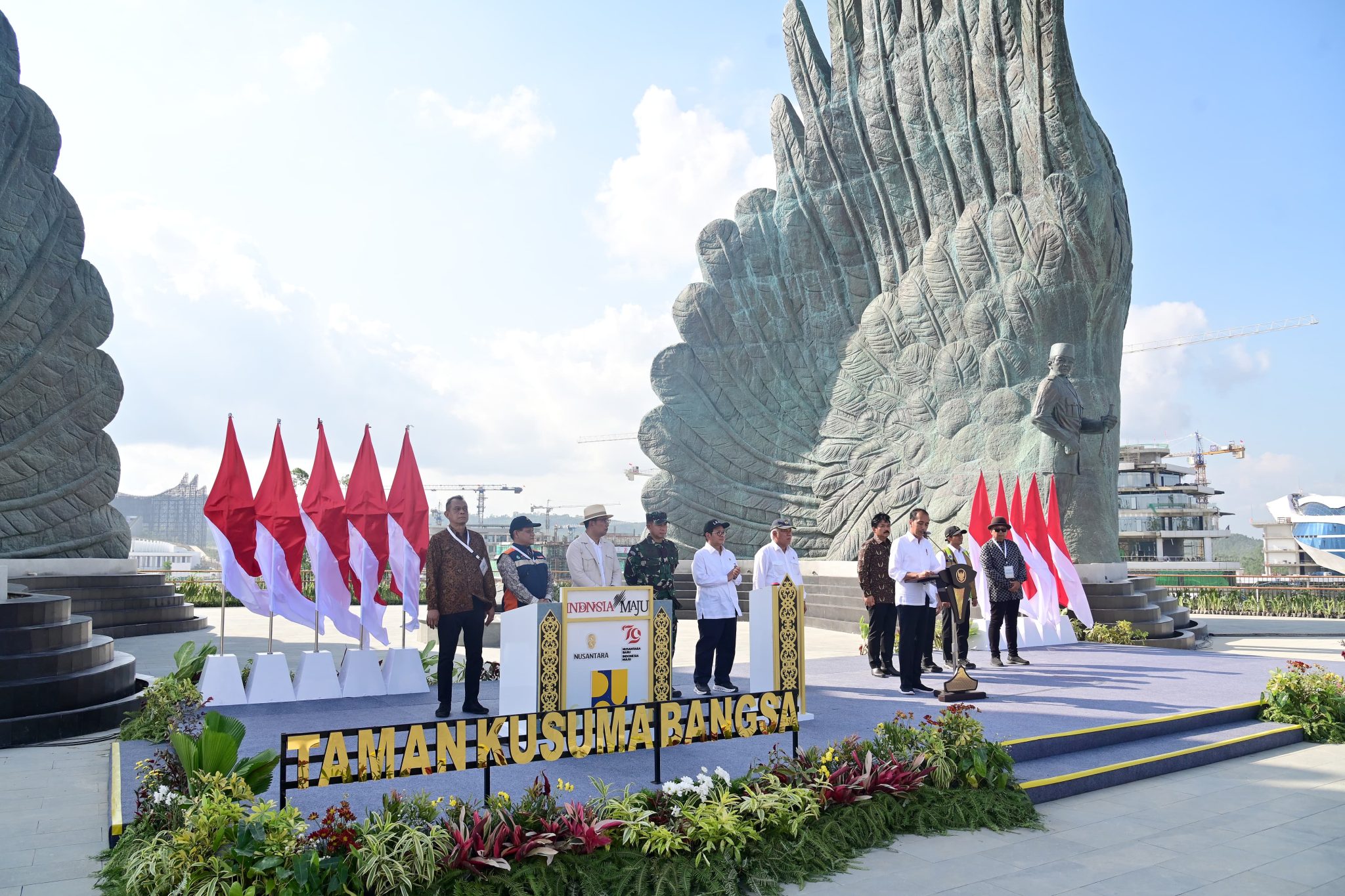 Presiden Jokowi meresmikan Taman Kusuma Bangsa. (Foto/Setkab).