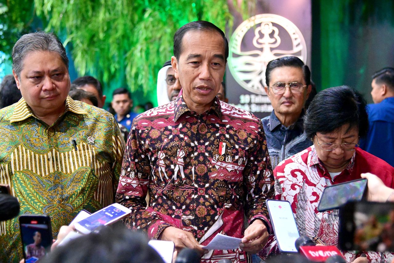 Presiden Jokowi saat memberikan keterangan. (Foto/BPMI)