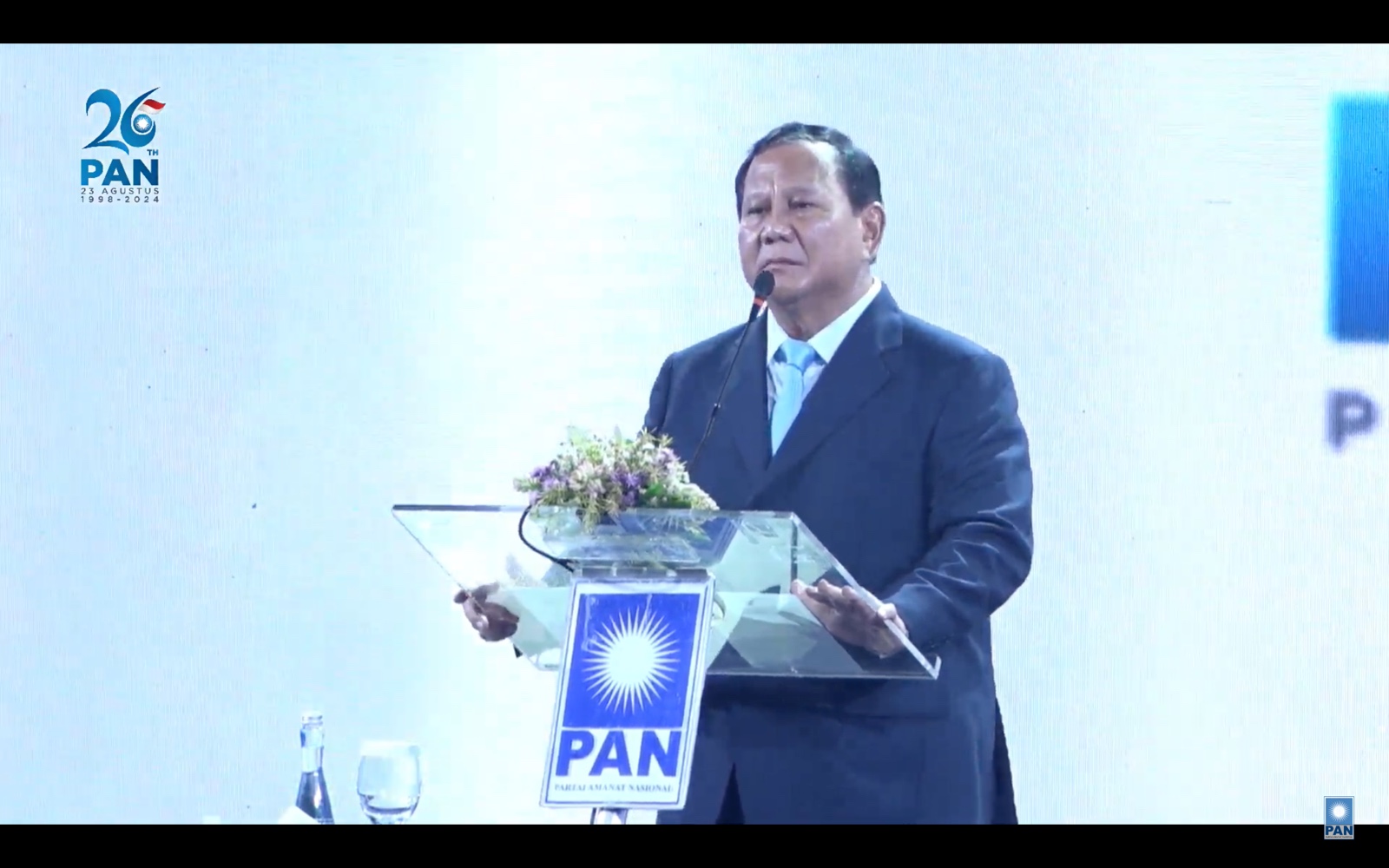 Presiden terpilih Prabowo Subianto. (Foto/YouTube PAN).