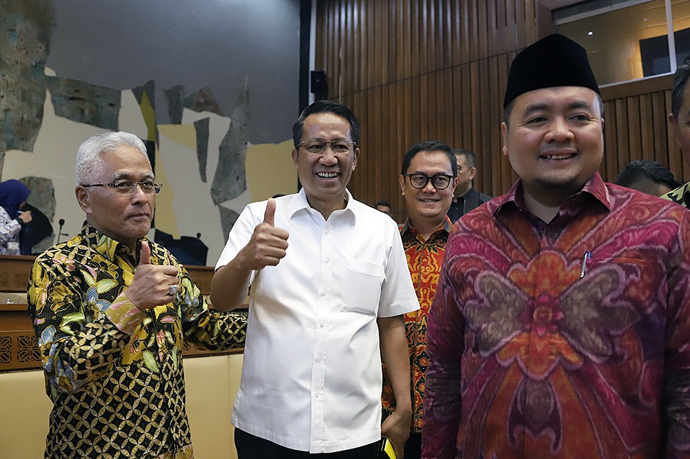 Suasana rapat dengar pendapat di Komisi II DPR RI. (BeritaNasional/Elvis)