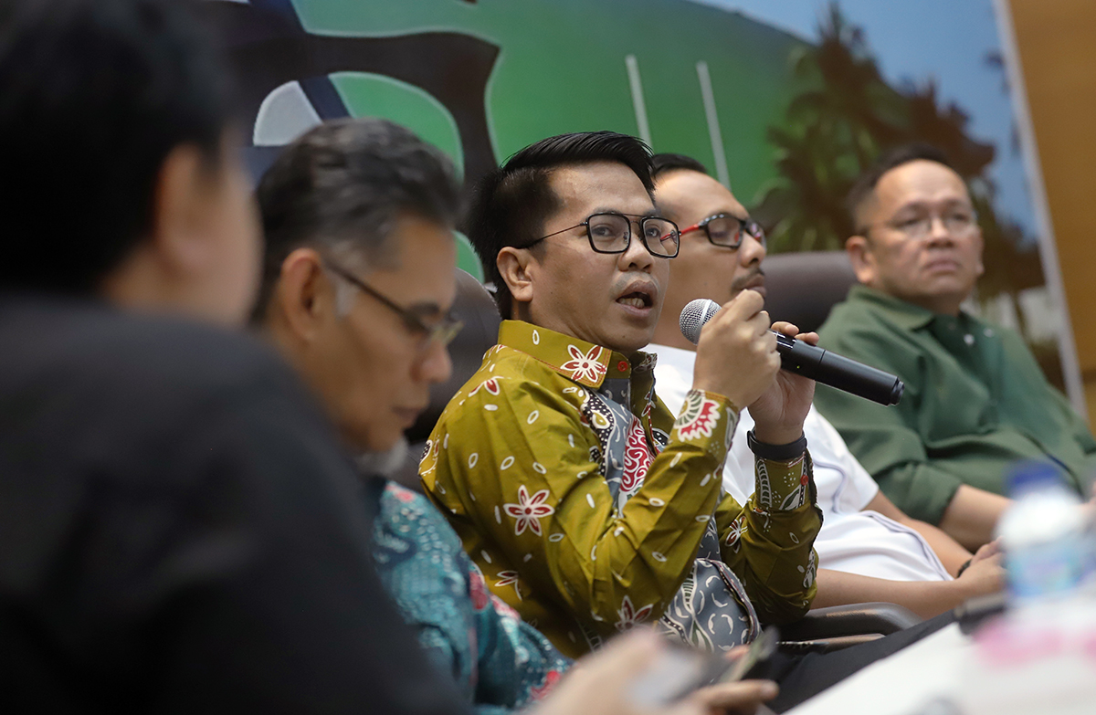 Diskusi Dialektika Demokrasi yang bertajuk "Upaya Pemerataan Informasi Hingga Daerah Tertinggal Terluar Terpencil". (BeritaNasional/Elvis Sendouw)