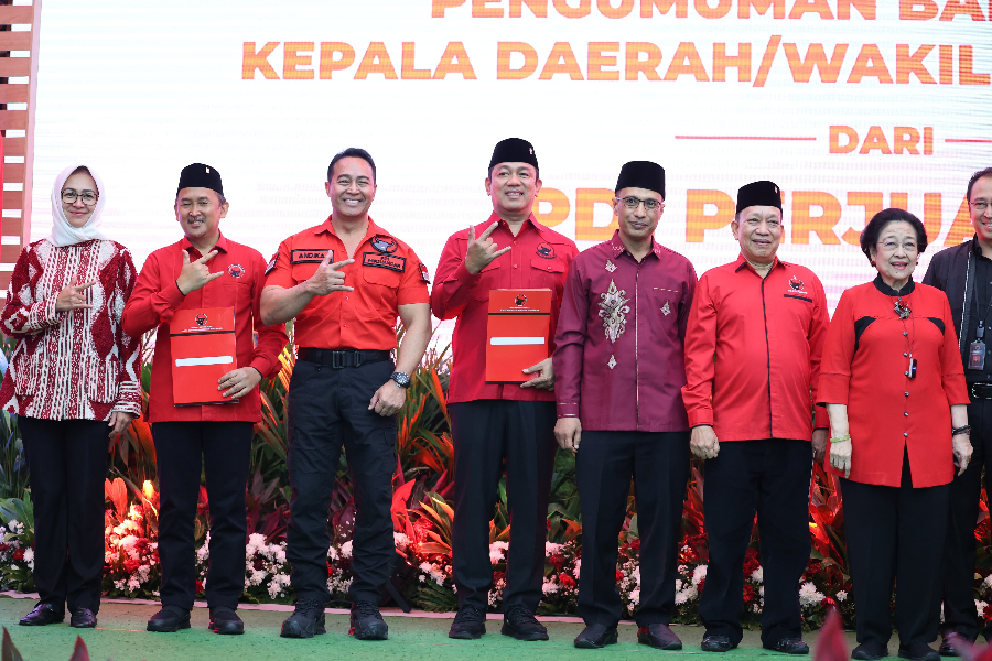 Suasana PDIP pengunguman Cakada Gelombang III. (BeritaNasional/Doc. PDIP)