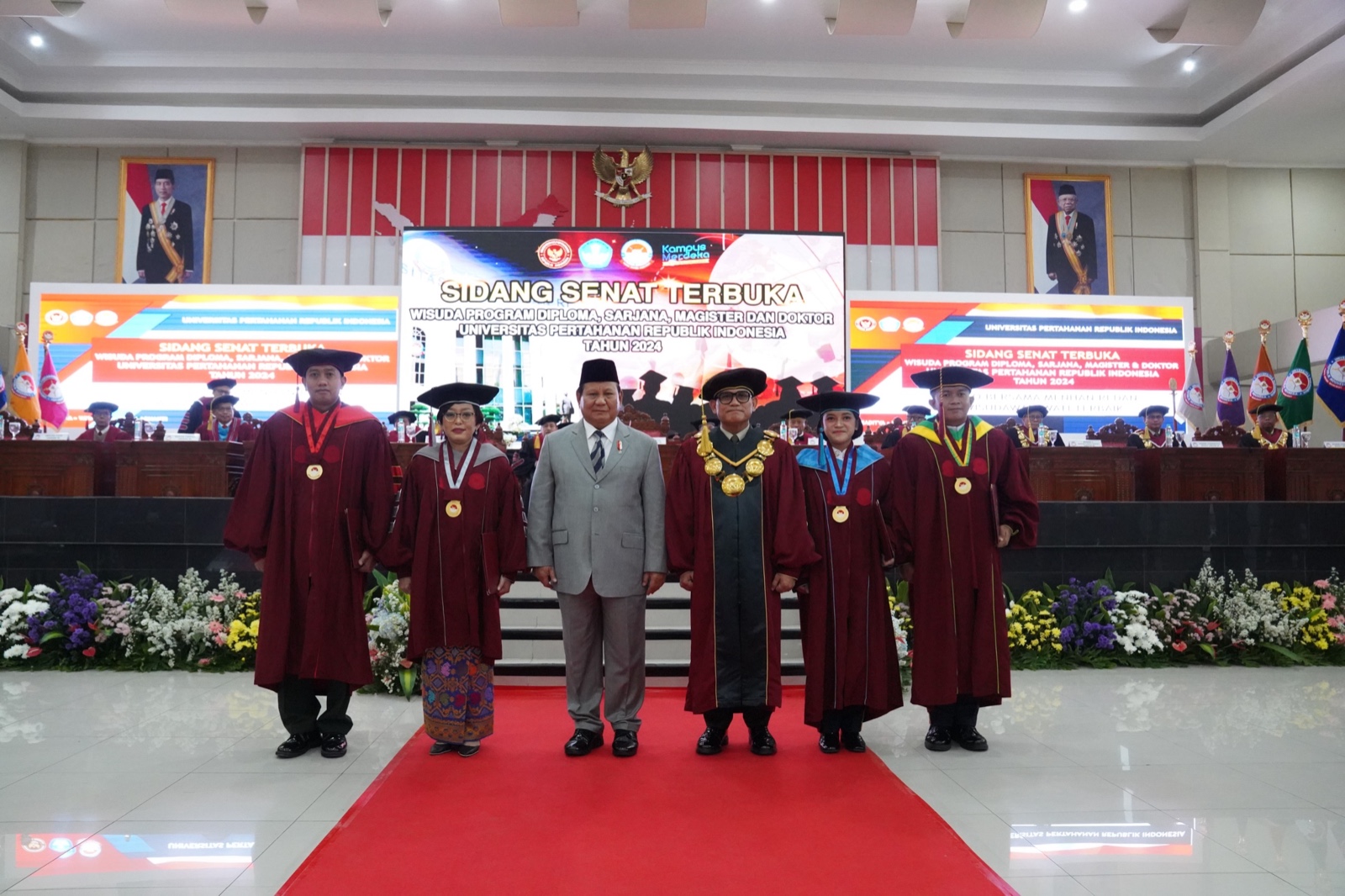 Prabowo Subianto saat hadiri wisuda mahasiswa Universitas Pertahanan. (Foto/Tim Prabowo).