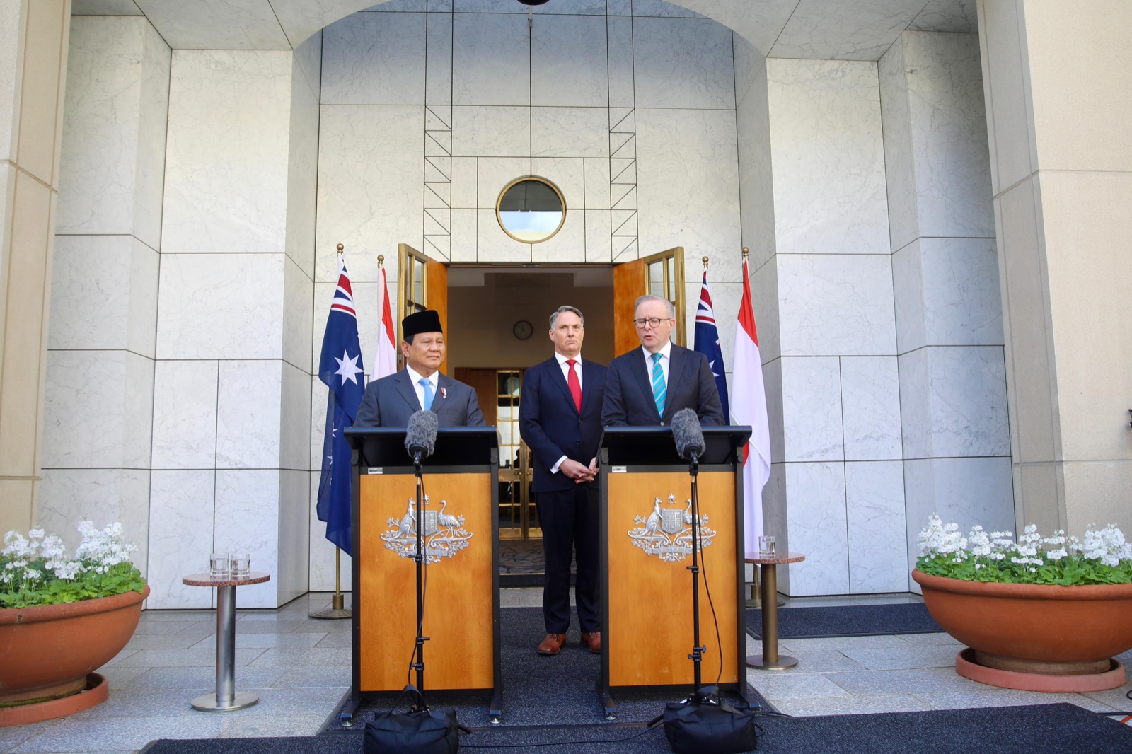 Menhan Prabowo Subianto saat bertem Perdana Menteri (PM) Australia Anthony Albanese. (Foto/Tim Prabowo)