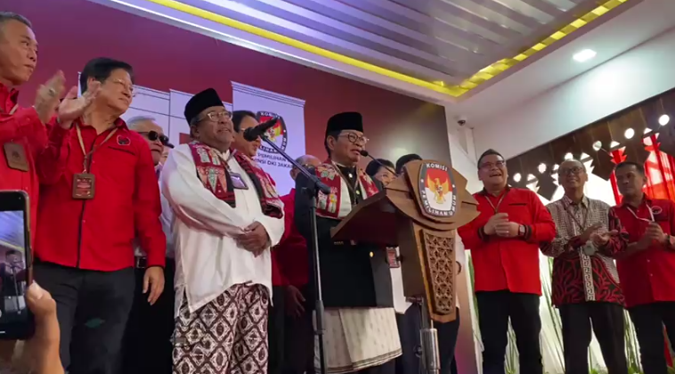 Bakal Calon Gubernur dan Wakil Gubernur Jakarta, Pramono Anung dan Rano Karno (BeritaNasional/Panji Septo)